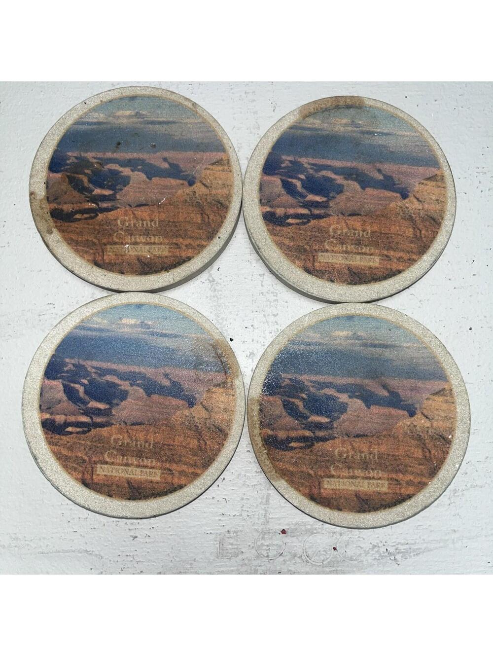 THIRSTYSTONE SANDSTONE 4 COASTERS Grand Canyon Made In USA